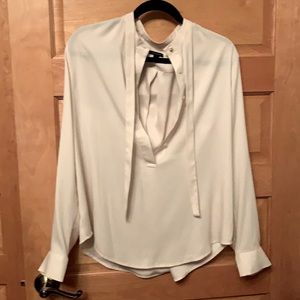 Ann Taylor Blouse with buttons and neck tie
